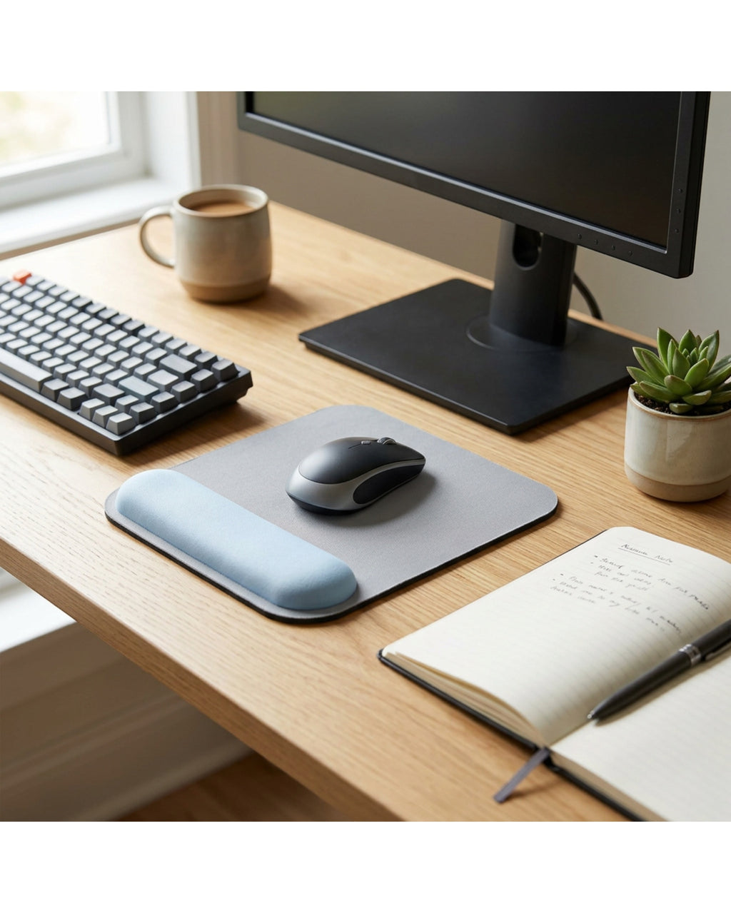 Soved Dual Layer Wrist Rest Mouse Pad Cloud 10 x 8 in