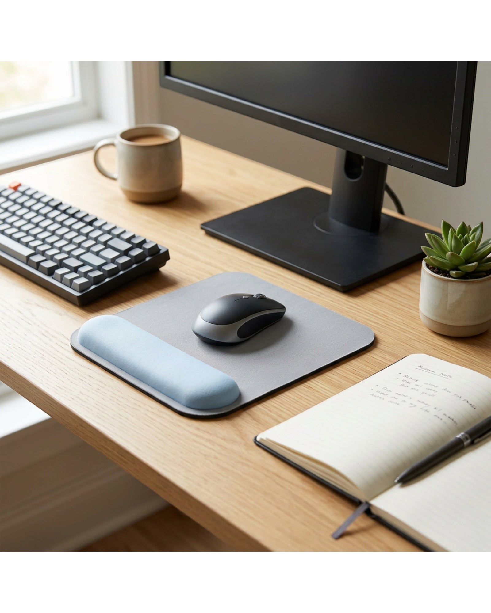 Soved Dual Layer Wrist Rest Mouse Pad Cloud 10 x 8 in