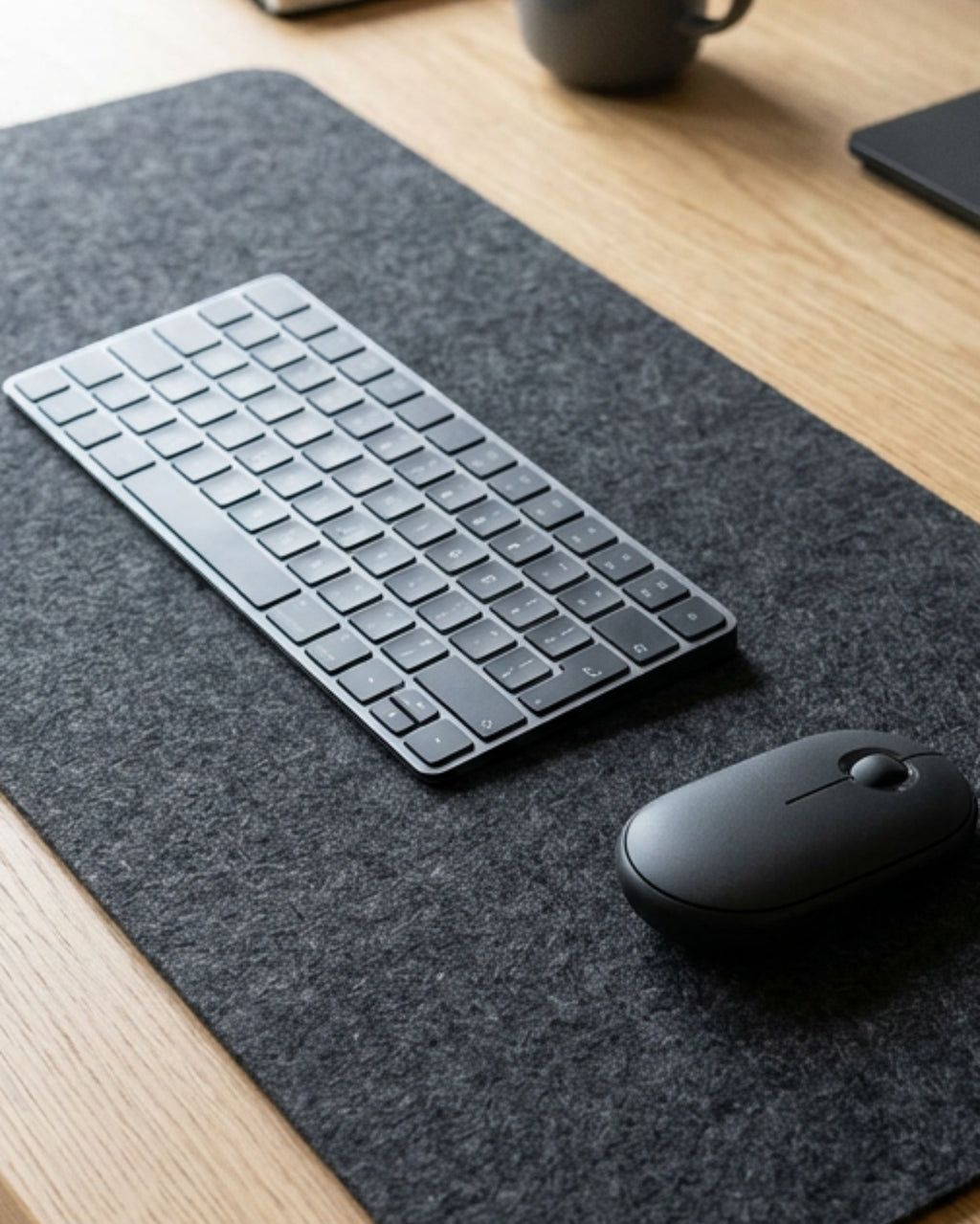 Soved Extended Felt Mouse Mat 80 x 30 cm Charcoal Gray - Lifestyle view
